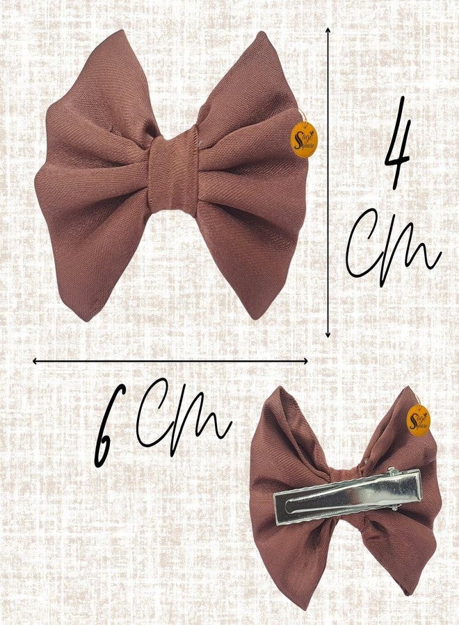 Sage Square Cute Pet Hair Bow Clip | Handmade for Dogs & Cats | Stylish Topknot & Grooming Accessory | Fancy Look for Weddings, Festivals & Celebrations | Great Gift Idea (Brown) - Image 3